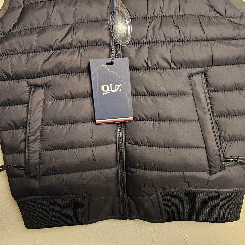 NASA Puffer‎ Vest Black Full Zip Reversable Size 6 Youth NWT
